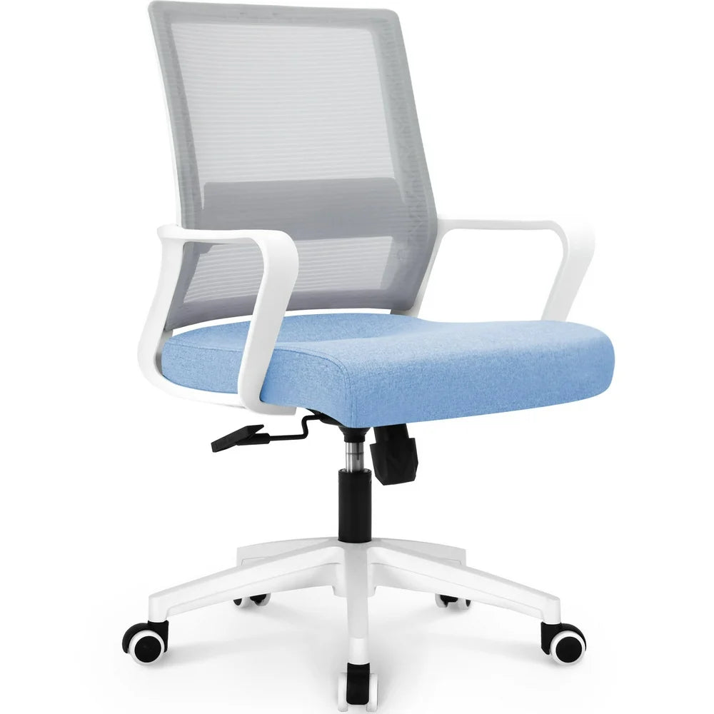 MB-7 Ergonomic Mid Back Adjustable Mesh Home Office Computer Desk Chair, Sky Blue
